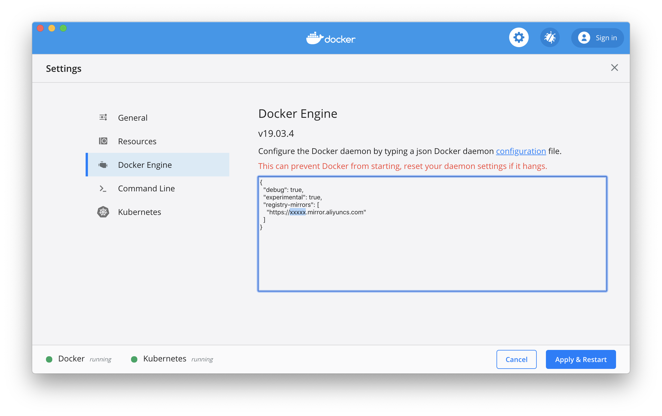 Docker Desktop for Mac/Windows 开启 潜行者